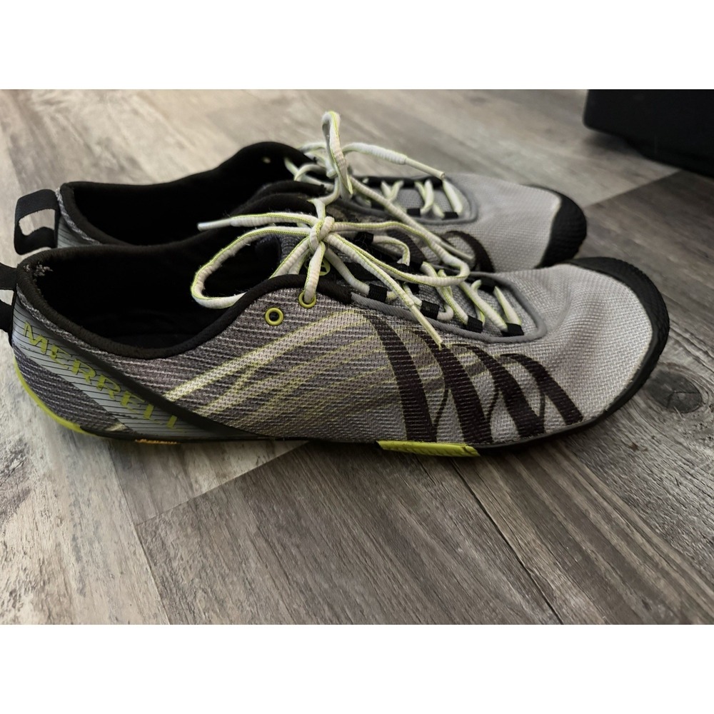 Merrell Trail Glove Barefoot Running Shoes Men's Green Vibram Soles - US 12 - Picture 3 of 5